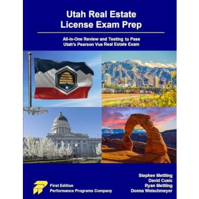 Afbeelding van Utah Real Estate License Exam Prep: All in One Review and Testing to Pass Utah&#039;s Pearson Vue