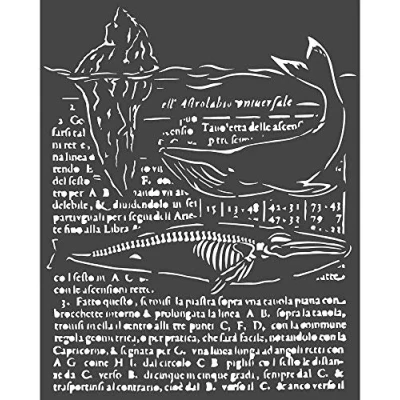 Afbeelding van Stamperia Thick Stencil 20x25cm Whale (KSTD056) (DISCONTINUED)