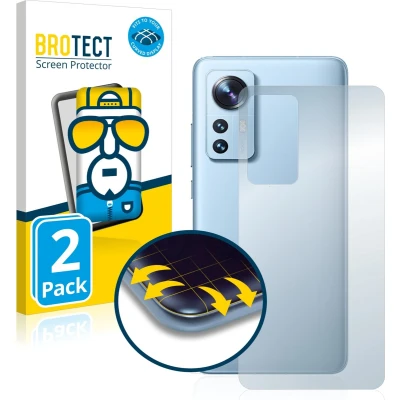 Afbeelding van BROTECT Screenprotector voor Xiaomi 12 (Achterkant) Folie Beschermfolie transparant volledig dekking (2 Stuks)