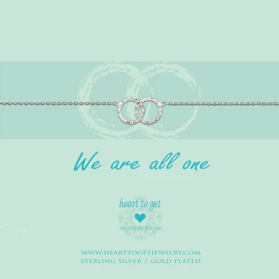 Afbeelding van Heart to get B100DKR13S We are all one Armband