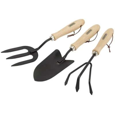 Afbeelding van DRAPER 83993 Handvork/cultivator en metseltroffel met hardhouten handgrepen, zwart