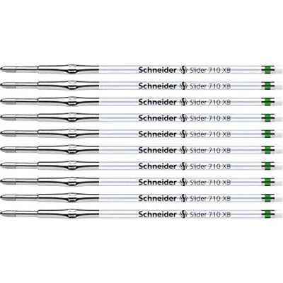 Afbeelding van Schneider 171004 Slider 710 balpenvulling (ViscoGlide technologie, XBExtra breed) 10 stuks groen