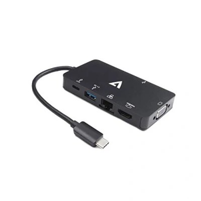 Afbeelding van Adapter USB C naar HDMI V7 V7UC 2HDMI BLK Zwart