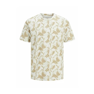 Afbeelding van Jack &amp; Jones Jorsplit CREW NECK Tshirt print, Heren, Maat: XS, Safari
