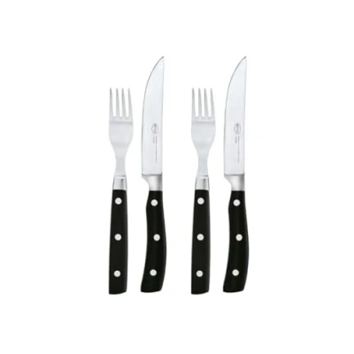 Afbeelding van Steak Bestekset Rösle Bruin/Zwart (4 delig)