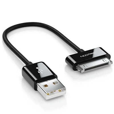 Afbeelding van deleyCON 0,15m USB Kabel 30 Pin Dock Connector Sync Laadkabel Datakabel &amp; Compatibel met iPhone 4s 4 3Gs 3G iPad iPo Zwart