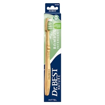 Afbeelding van Dr.BEST Natuur bamboe interdent tandenborstel, medium (1 stuk), duurzaamheid gecombineerd met bewezen kwaliteit