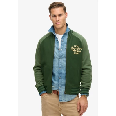Afbeelding van Superdry College Graphic Sweater met rits, Heren, Maat: XL, Forest green
