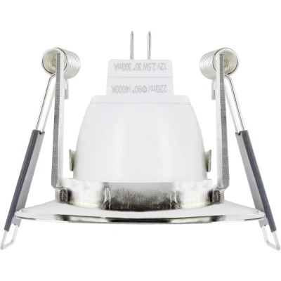 Afbeelding van Integral Evofire Mini Inbouwspot Ø6.4cm Gepolijst Chroom Nikkel IP65 Zaagmaat 4.5cm Voor MR11 GU4 of PAR11 GU10 Ø3.5cm