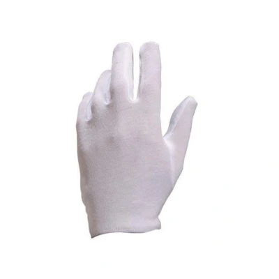 Afbeelding van Handschoen wit katoen met zoom COB4009