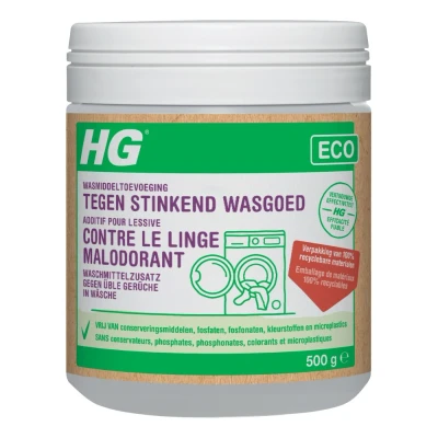 Afbeelding van Hg Eco Wasmiddeltoevoeging Stinkend Wasgoed 500GR