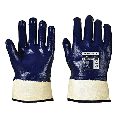 Afbeelding van Volledig Gedipte Nitril Veiligheids Manchet maat Large, Navy