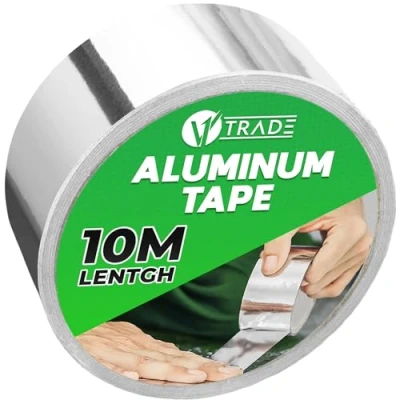 Afbeelding van V1 Trade aluminium plakband, zelfklevend plakband 48 mm x 10 m, reparatietape voor reparatie 1 rol (48 m)