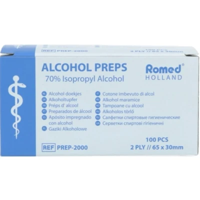 Afbeelding van 2x Romed Alcohol Doekjes 100 stuks