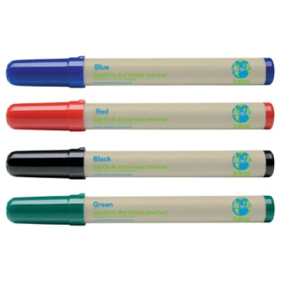 Afbeelding van Bi office Earth it Whiteboardmarkers, Set Van 4 Stuks In Geassorteerde Kleuren Whiteboardmarker