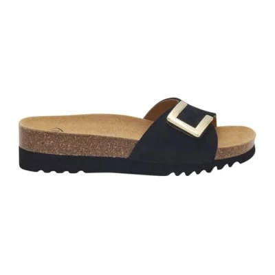 Afbeelding van SCHOLL MONTEREY MULE zwart dames pantoffels klittenbandsluiting, zwart, 37 EU