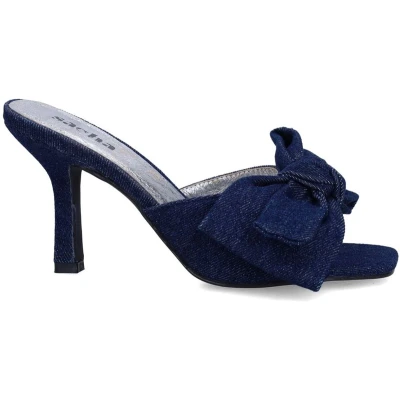 Afbeelding van sacha MIT Schleife Muiltjes met hak, Dames, Maat: 36, Blue Schoenen