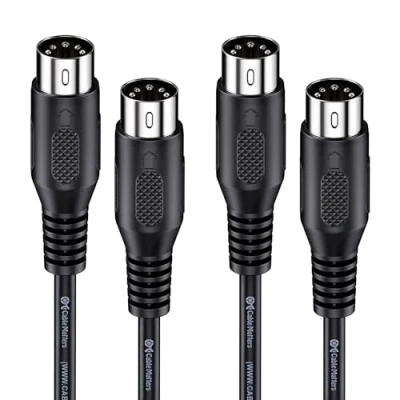 Afbeelding van Cable Matters 2 pack 5 pins DIN MIDI kabel, polige kabel 0,9 m
