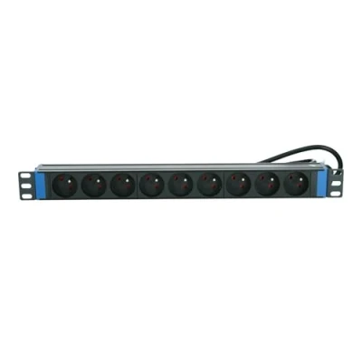 Afbeelding van 19 inch 9 voudige stekkerdoos Penaarde geschikt voor serverkast patchkast en flightcase