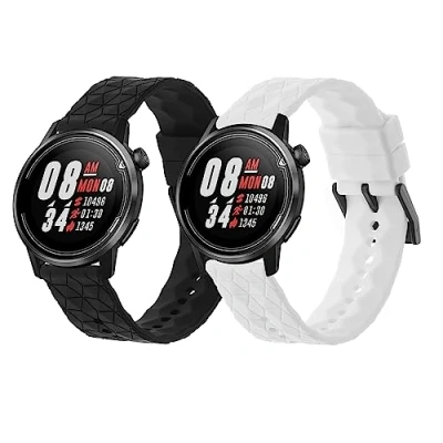 Afbeelding van kwmobile 2x horlogebandjes compatibel met COROS PACE 2 / APEX (42mm) bandje Activity tracker bandjes