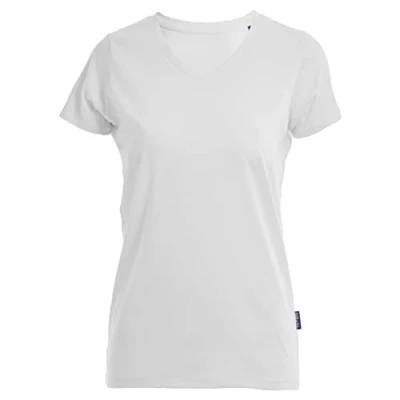 Afbeelding van Damesshirt &#039;Luxury V Neck Tee&#039; met korte mouwen White S