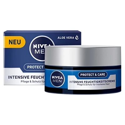 Afbeelding van NIVEA Men, 3 pack Intensieve vochtinbrengende crème voor mannen, x 50 ml potje, originele milde
