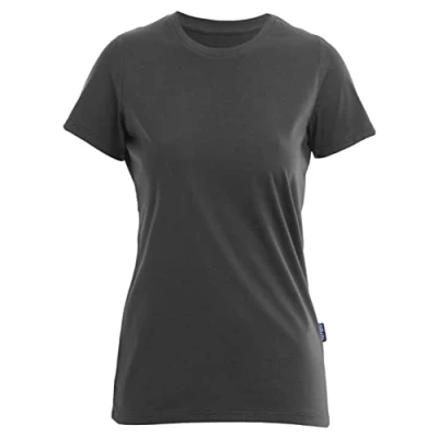 Afbeelding van Damesshirt &#039;Luxury Roundneck Tee&#039; met korte mouwen Dark Grey 3XL