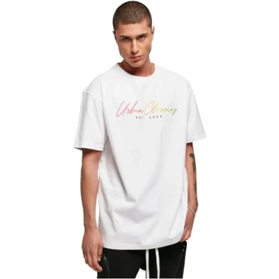 Afbeelding van Urban Classics Script LOGO Tshirt print, Heren, Maat: XS, White