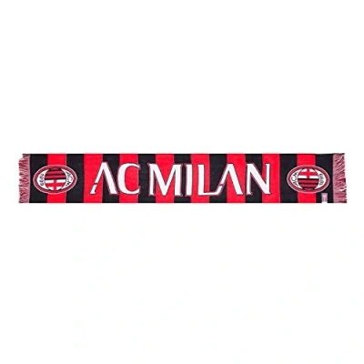 Afbeelding van AC Milan officiële sjaal, gestreept, grafisch met Milan, jacquard gebreid, acryl, rood, zwart, eenheidsmaat