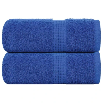 Afbeelding van vidaXL Gastendoekjes 2 st 30x50 cm 360 g/m² 100% katoen blauw