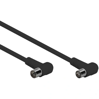 Afbeelding van Coax kabel Nedis 1.5 meter (Digitaal, Haaks, 120 dB, Zwart)
