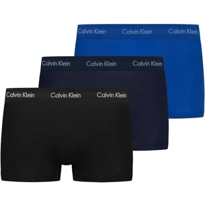 Afbeelding van Calvin Klein Low Rise Trunks (3 pack), blauw, navy, zwart (U2664G 4KU)