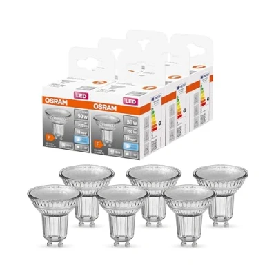 Afbeelding van OSRAM LED Star PAR16 reflectorlamp, Voet: GU10, Niet dimbaar, Koel wit, 4000 K, 3.60 W, vervanging voor 50 W Reflector lamp, set van 6