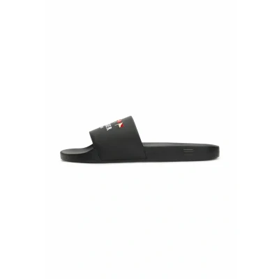 Afbeelding van Tommy Hilfiger Embroidery Badslippers, Heren, Maat: 41, Black Textiel/ synthetisch