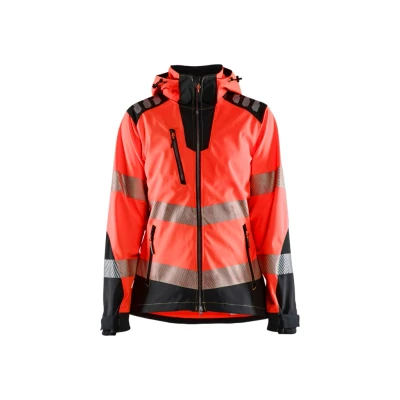 Afbeelding van Blaklader Dames Softshell jack High Vis 4791 2513 Rood/Zwart