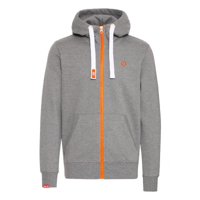 Afbeelding van !Solid Sweatvest &#039;Benn &#039; grijs / oranje wit