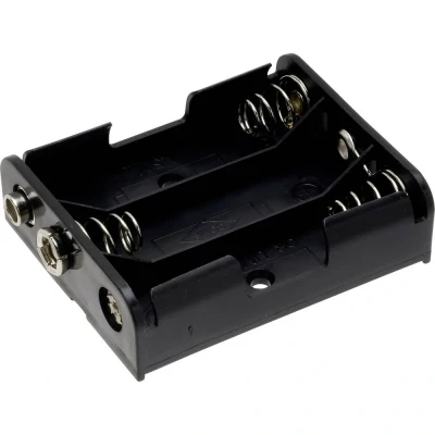 Afbeelding van TRU COMPONENTS BH 331B Batterijhouder 3 AA (penlite) Drukknopaansluiting