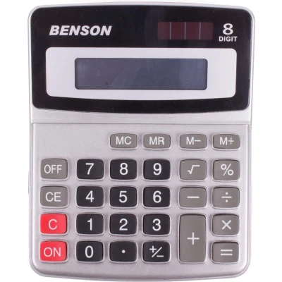 Afbeelding van Benson Calculator Profi Kunststof 8 Cijferig Zilver