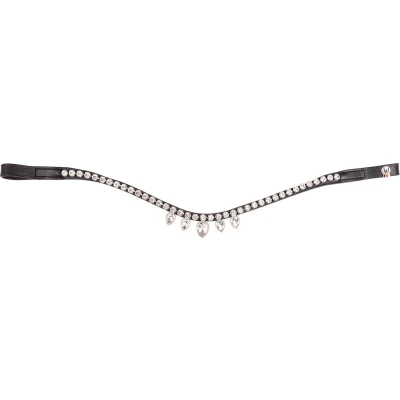 Afbeelding van Waldhausen Frontriem X Line Diadem Zwart/Wit Pony
