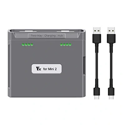Afbeelding van Batterij van de drone oplader hub 2 in 1 voor Mini 2/Mini SE, bidirectionele laadhub DJI SE accessoires (grijs)