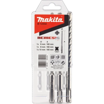 Afbeelding van Makita Accessoires P4S: SDS PLUS boor 3 dlg set 6/8/10x160 mm B 12332
