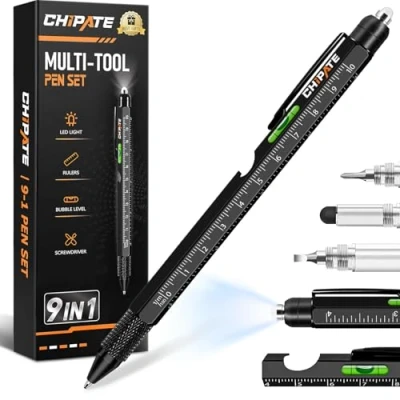 Afbeelding van Chipate Cadeaus voor mannen, adventskalender vulling 9 in 1 multifunctionele balpen, kerstcadeaus kleinigheden adventskalender, verjaardagscadeau mannen