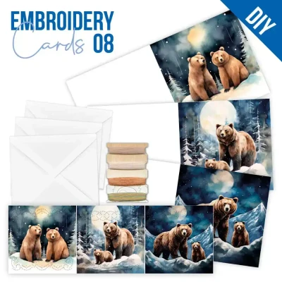 Afbeelding van Stitch and Do Cards 8 Berries Beauties Grizzly