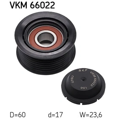Afbeelding van Skf Geleiderol (poly) V riem VKM 66022