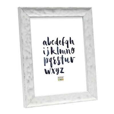 Afbeelding van Deknudt Frames fotolijst S46HF1 wit golfstructuur hout 30x40