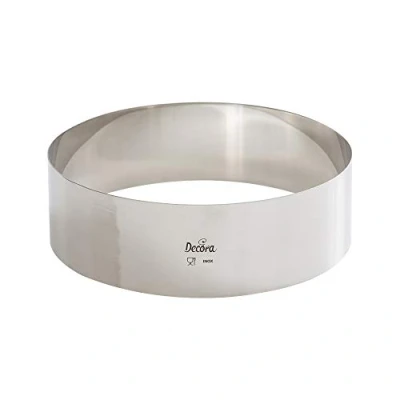 Afbeelding van 0063750 DECORA taartring rond uit roestvrij staal Ø 22 X H 6 CM