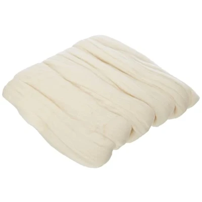 Afbeelding van Rayher Hobby 5365502 Viltwol, Merino kamtrek, wit, zak 50 g, in band, superfijn, 18 mic, 100% pure schapenscheerwol, merinowol, sprookjeswol, scheerwol voor vilten,