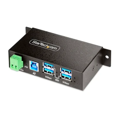 Afbeelding van StarTech.com 4 Port Managed USB Hub met 4x A, Heavy Duty Industriële Stalen Behuizing, ESD &amp;