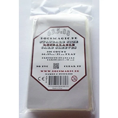 Afbeelding van Docsmagic.de 100 Resealable Card Sleeves Standard Size 64 x 89