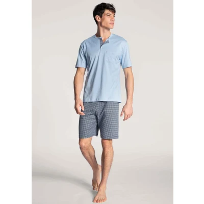Afbeelding van Calida Relax Choice Short Pyjamas Lichtblauw katoen Small Heren